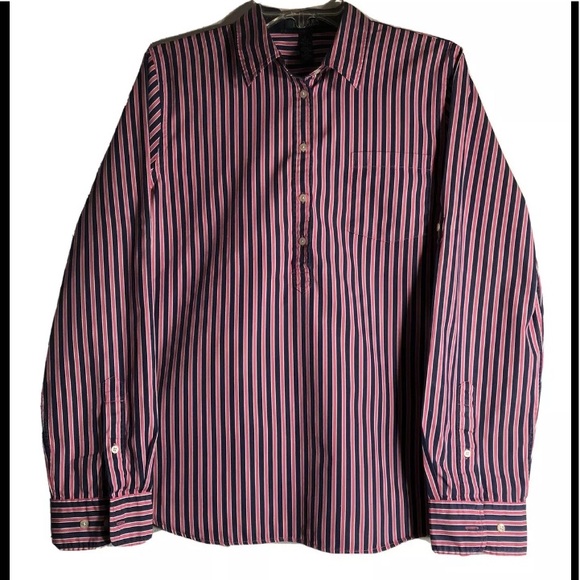 Ralph Lauren Tops - LAUREN RALPH LAUREN BLUE PINK STRIPED SHIRT WOMEN